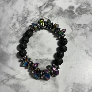 Paparazzi Volcanic Vacay Multicolored Oil-spill Stretch Urban Bracelet NWT